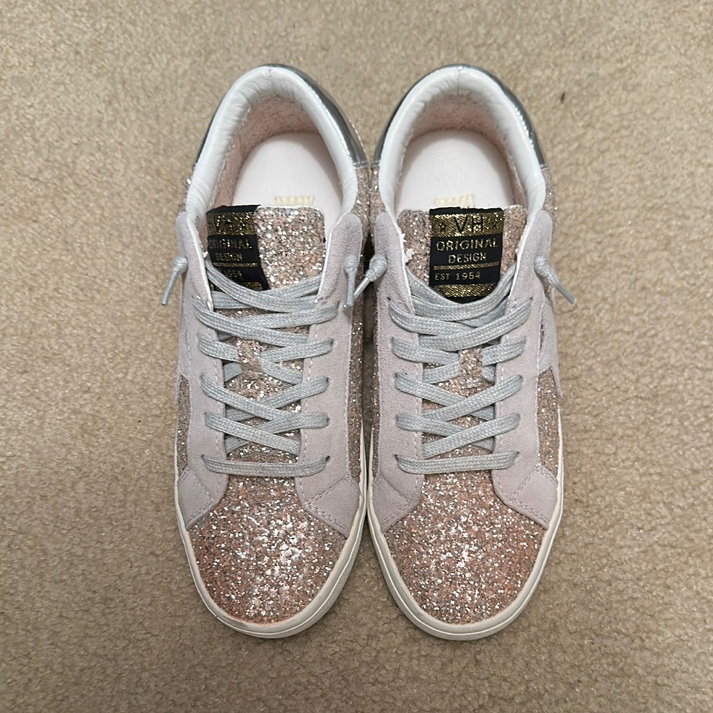 Vintage Havana Pink and Gray Sparkle Sneakers